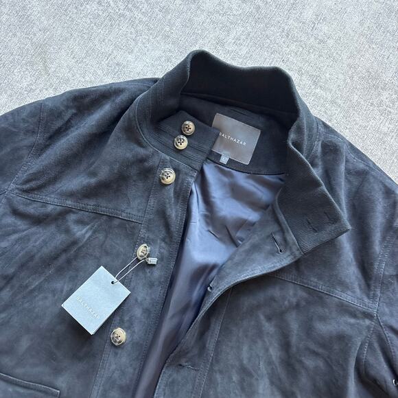 NWT $1,500 Baltzar Men’s Suede Jacket - Picture 2 of 10